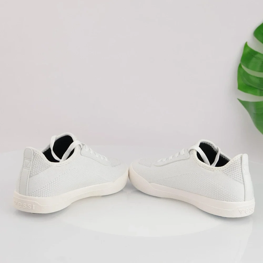 Vessi Shoes Womens Weekend Sneakers Size 8 White Knit Waterproof Casual Athletic
